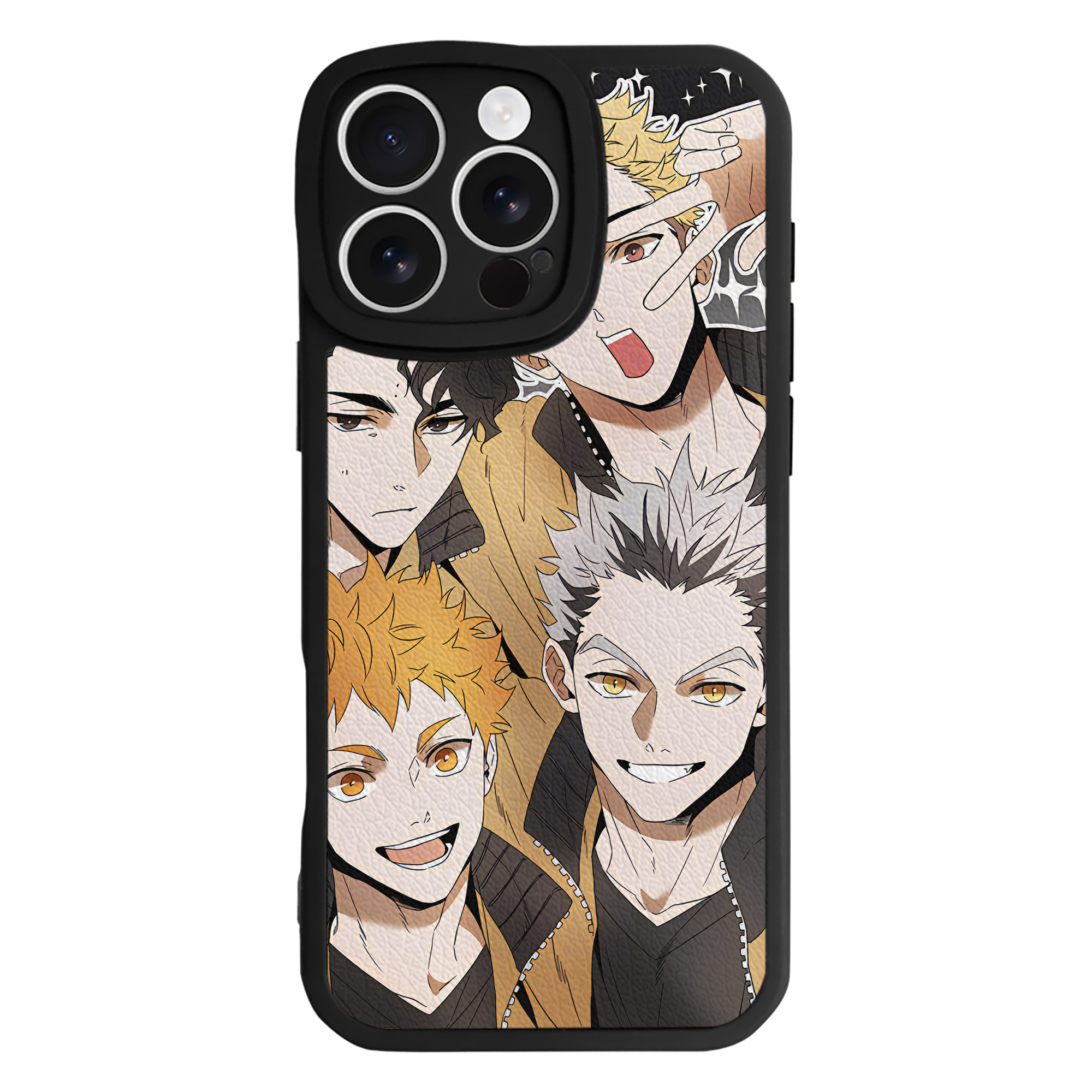 （画像用） ハイキュー!! Haikyu!! 【iPhone 16シリーズ対応】シリコンスマホケース（レザー調） 材質：シリコン